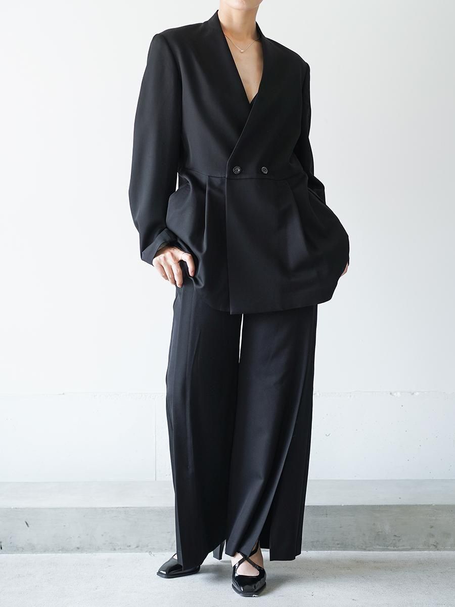 UJOH Smoking Cloth Front Slit Flare Pants