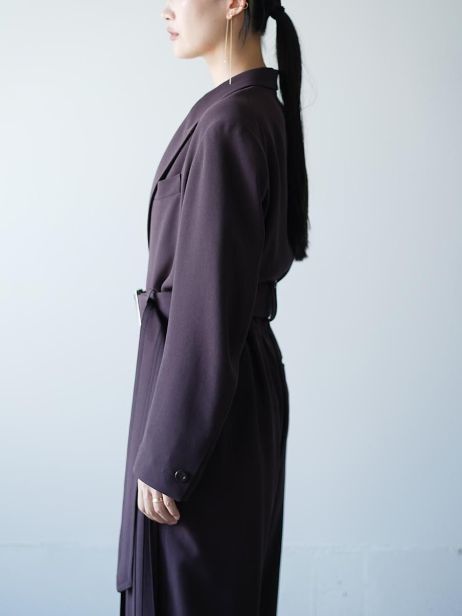 UJOH Acetate Back Satin Georgette Cropped Belt JKT