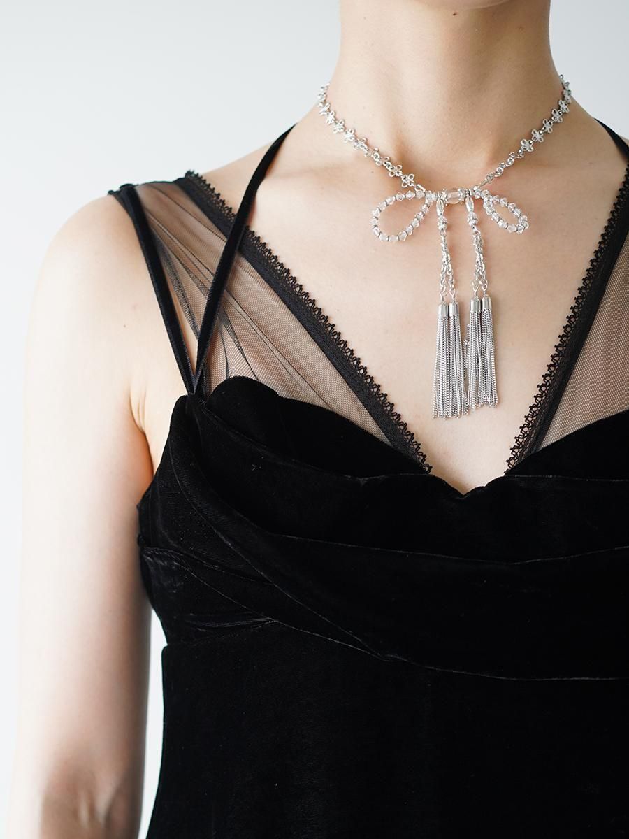 tanaka daisuke dropped shoulder velour cami dress