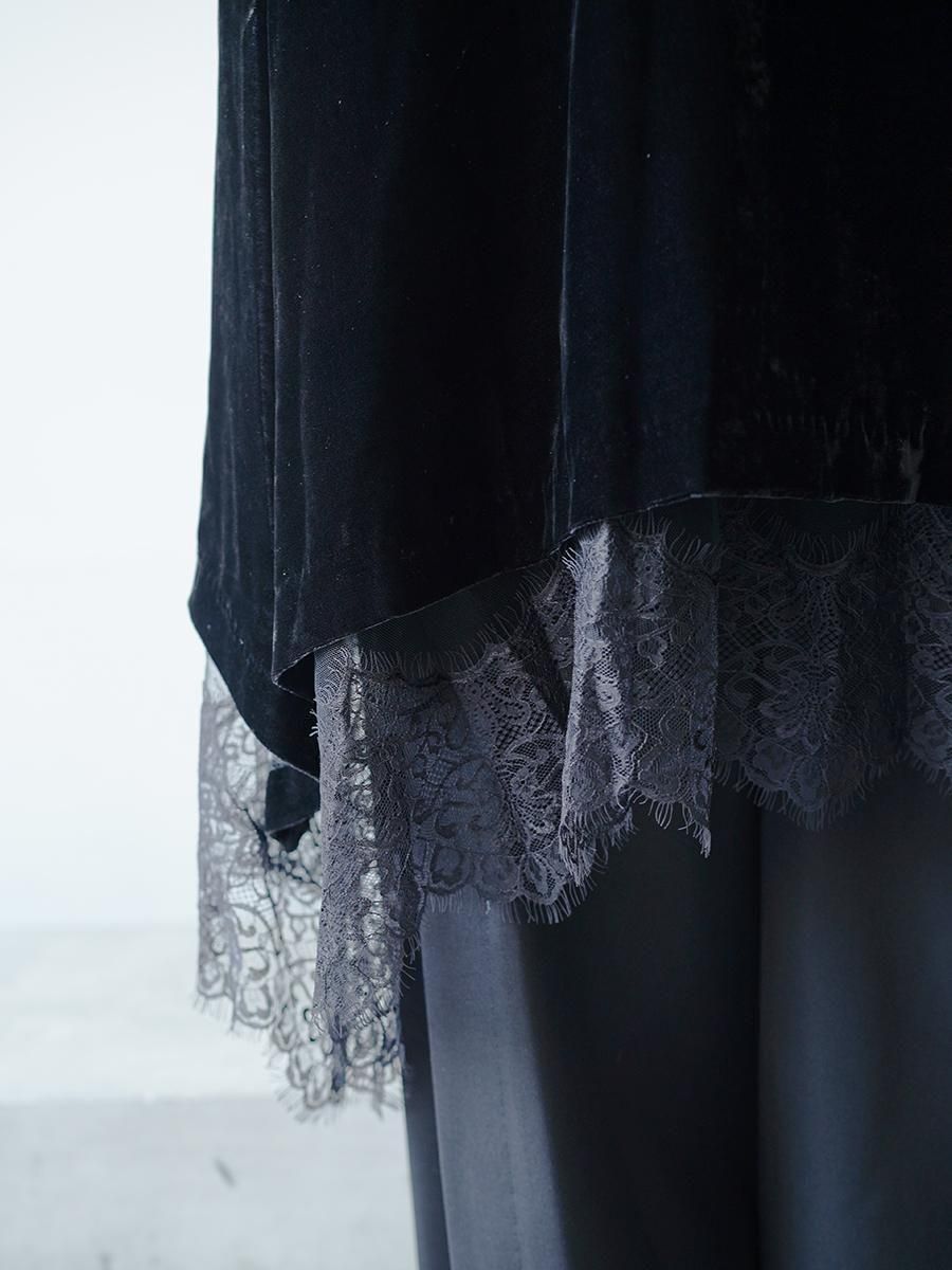 tanaka daisuke dropped shoulder velour cami dress