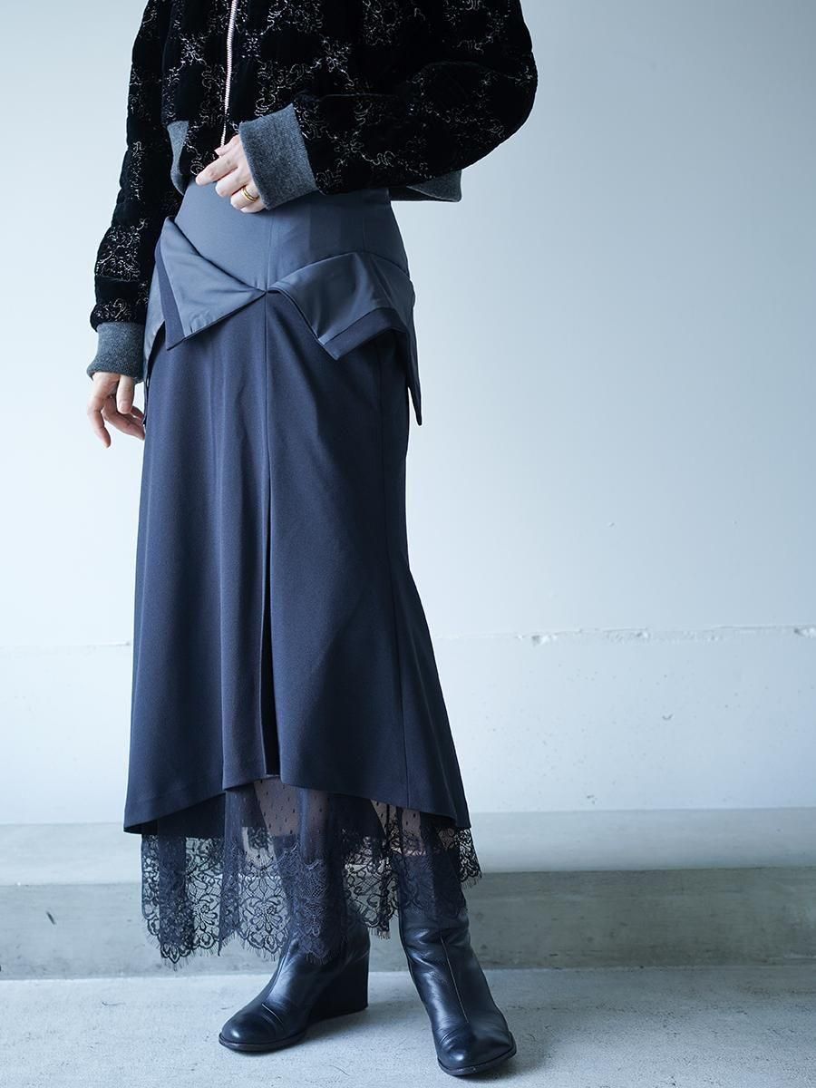 tanaka daisuke turnd up lace skirt