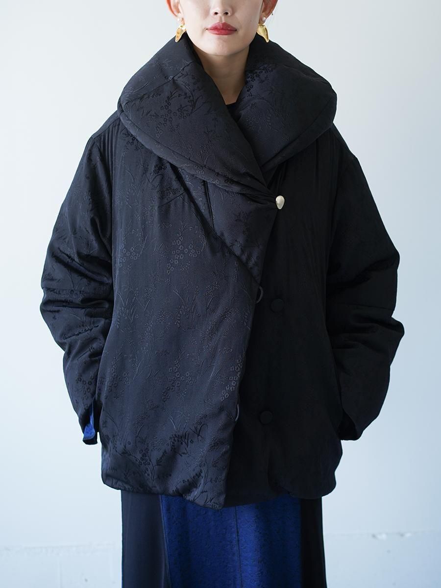 Mame Kurogouchi Floral Jacquard Rounded Down Jacket