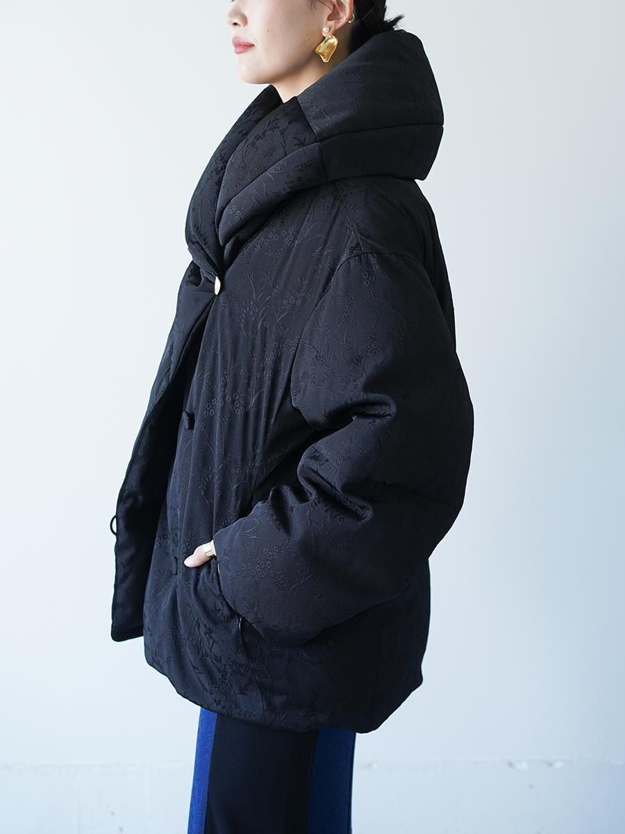 Mame Kurogouchi Floral Jacquard Rounded Down Jacket