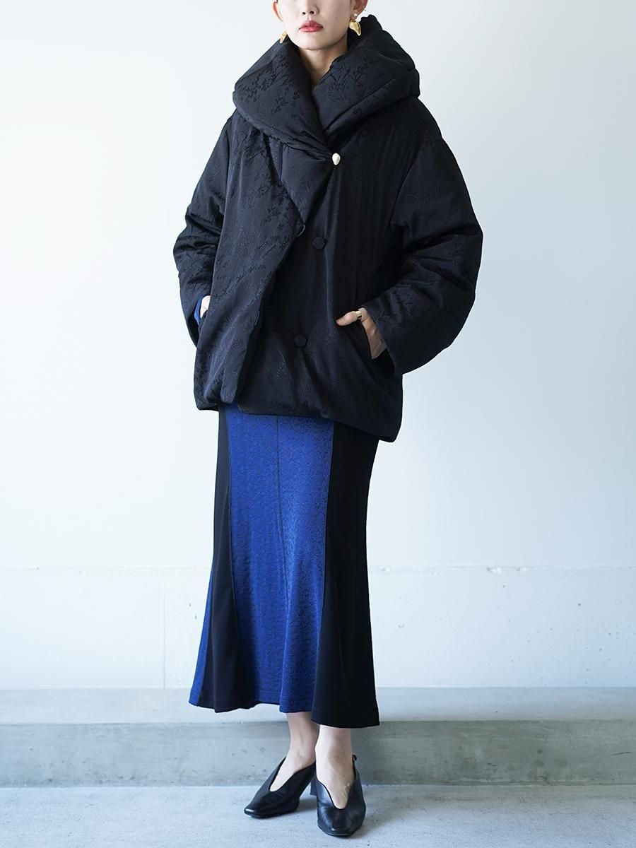 Mame Kurogouchi Floral Jacquard Rounded Down Jacket