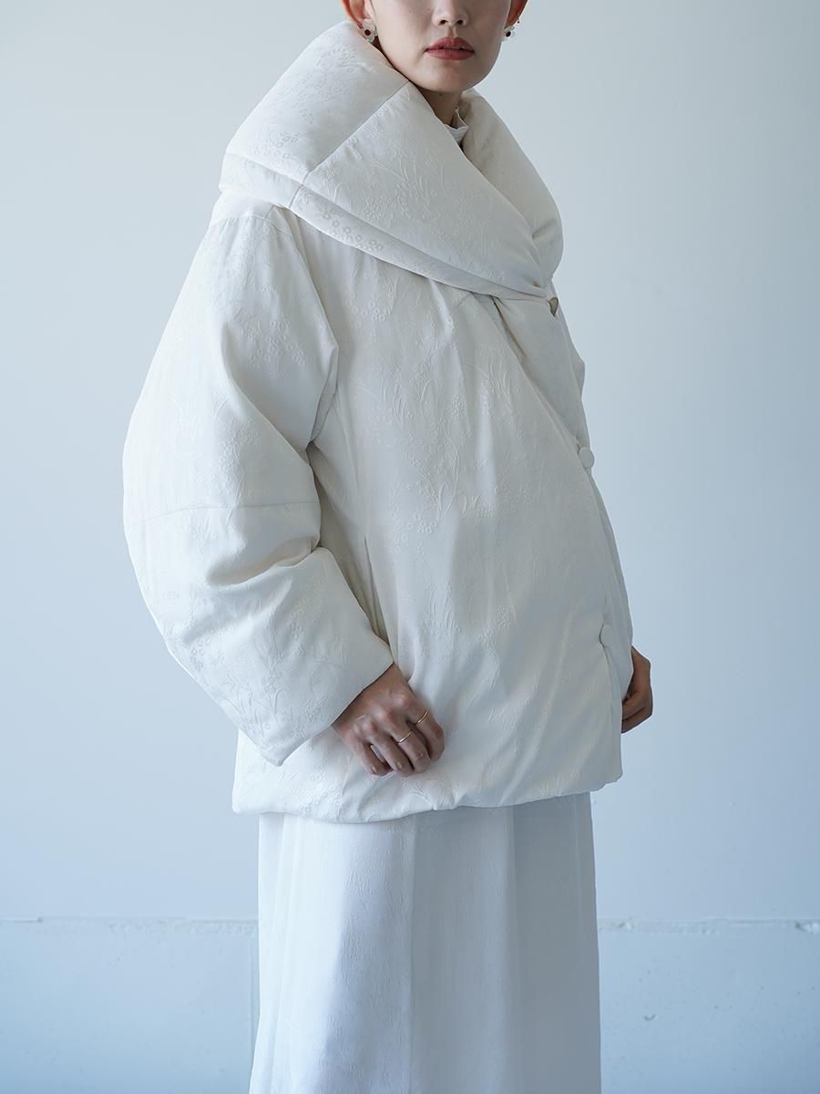 Mame Kurogouchi Floral Jacquard Rounded Down Jacket