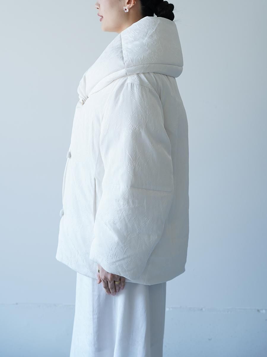 Mame Kurogouchi Floral Jacquard Rounded Down Jacket