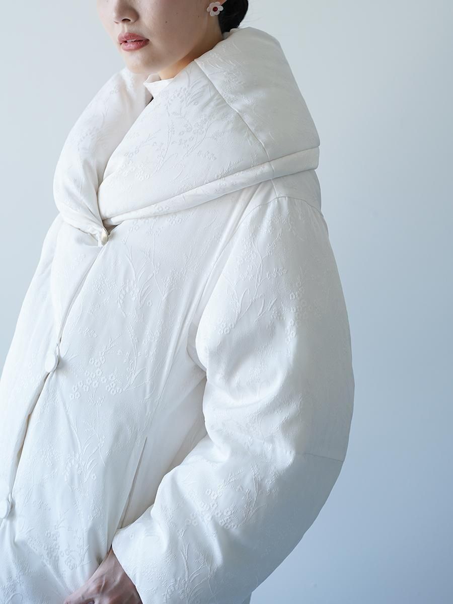 Mame Kurogouchi Floral Jacquard Rounded Down Jacket