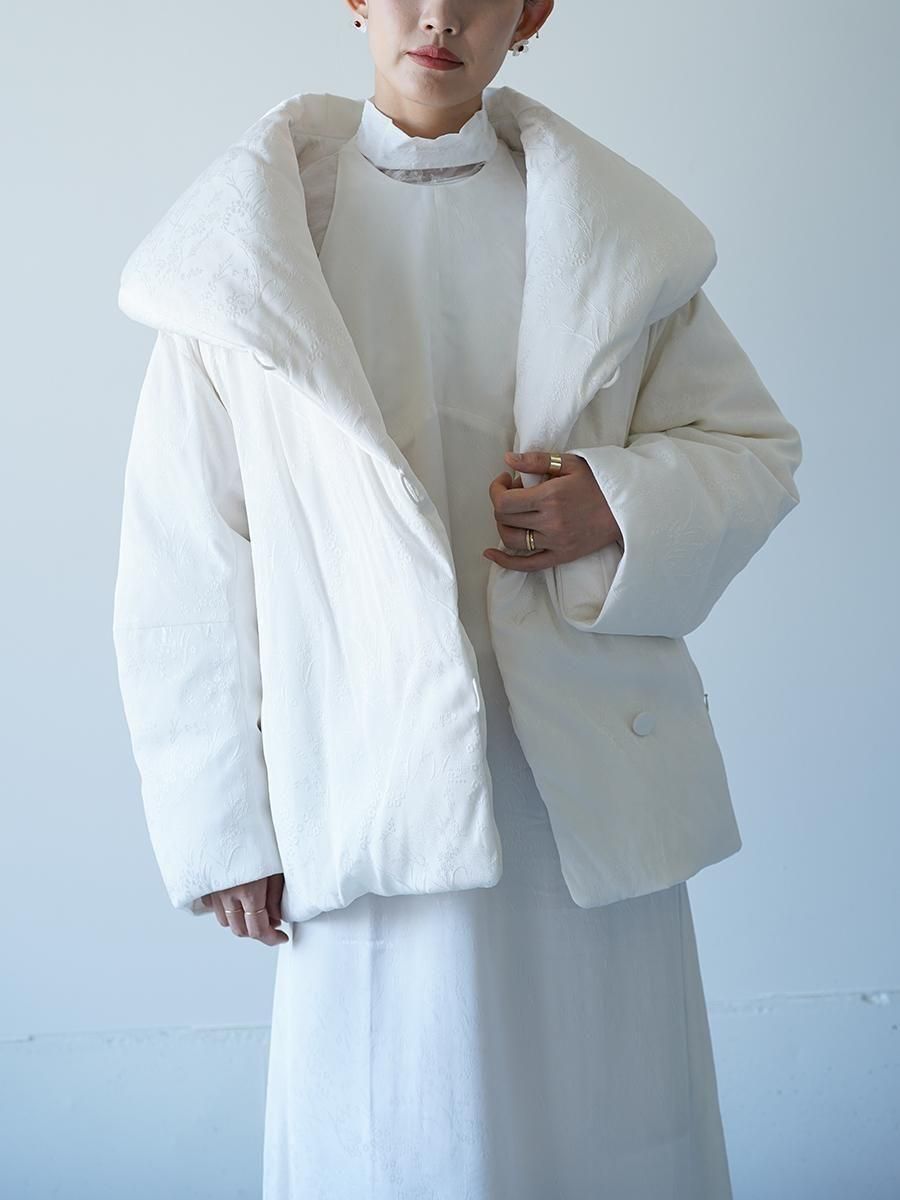 Mame Kurogouchi Floral Jacquard Rounded Down Jacket