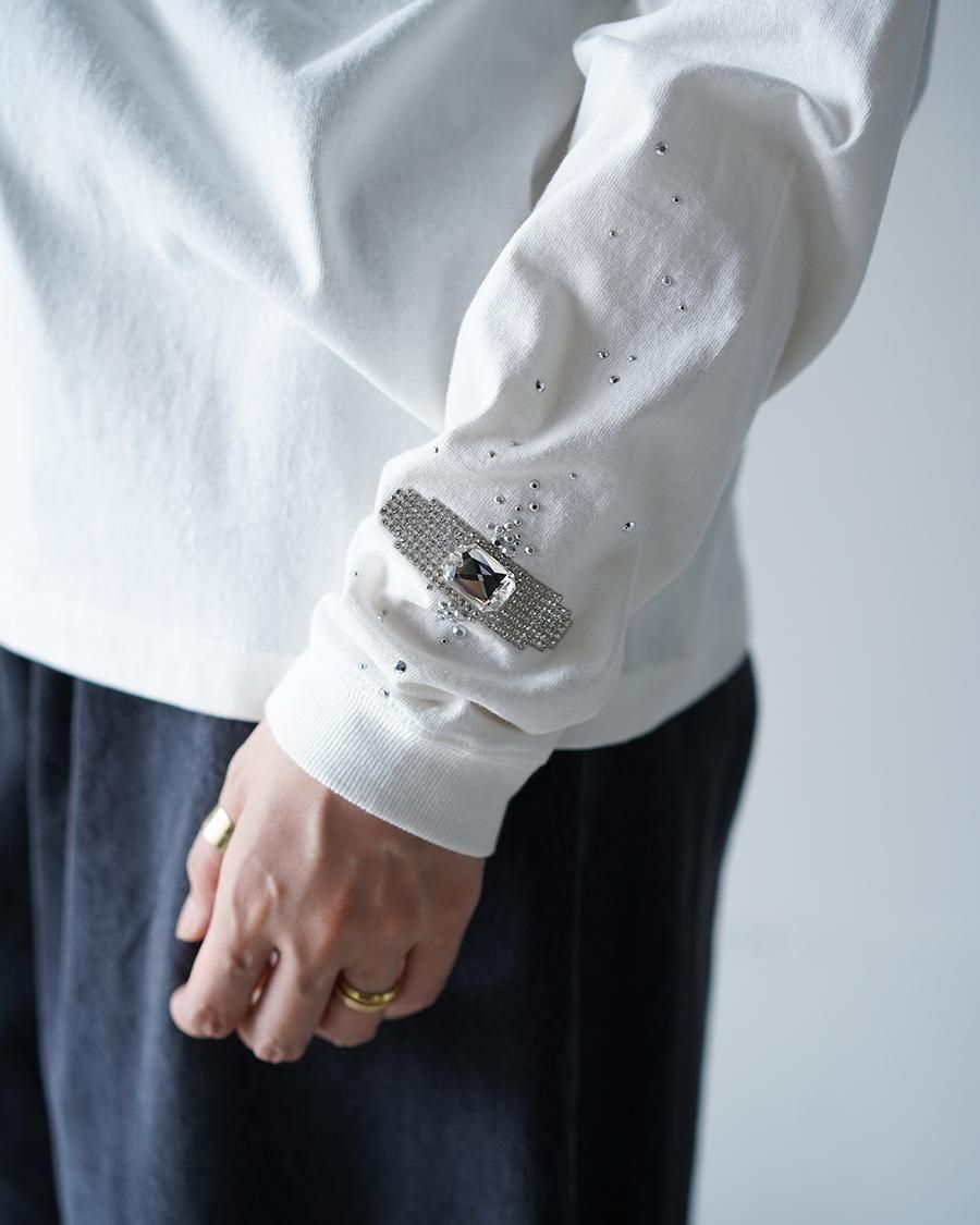 トップス Bijou Aid T-shirt White tanaka daisuke Bijou Aid long sleeve T-shirt White【stock】 – tanakadaisuke