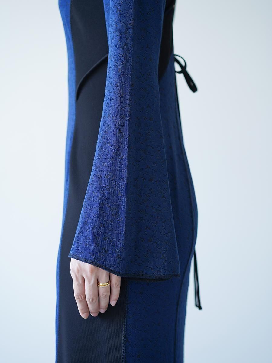 Mame Kurogouchi Floral Jacquard Fraise Stitch Dress