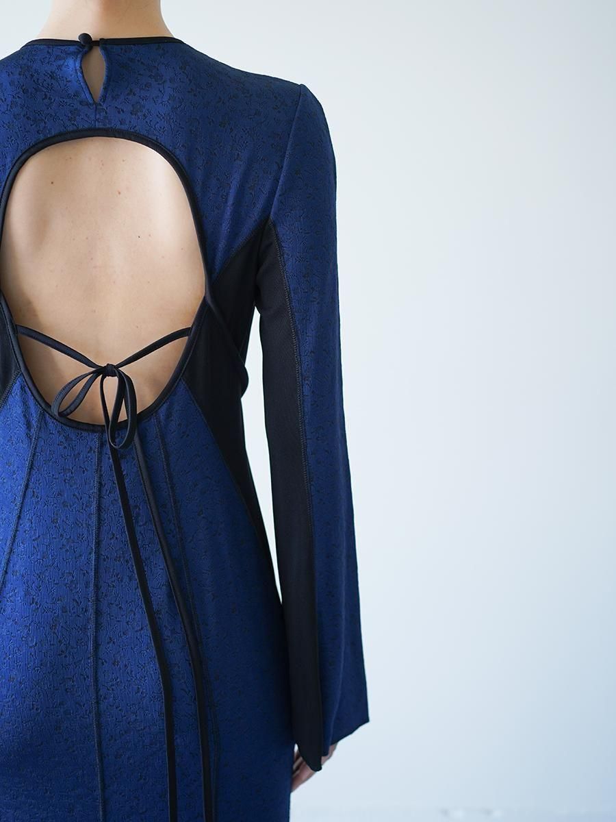 Mame Kurogouchi Floral Jacquard Fraise Stitch Dress