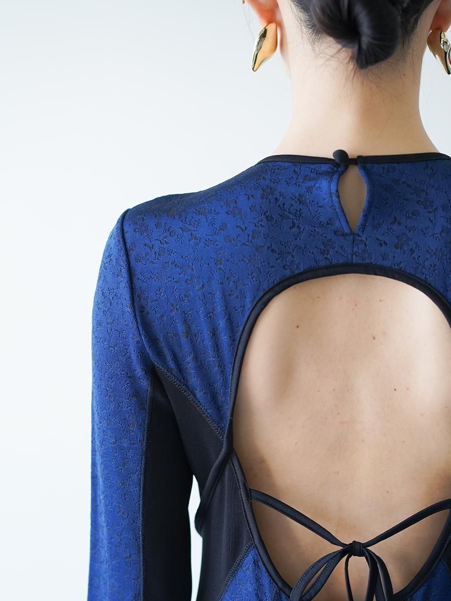 Mame Kurogouchi Floral Jacquard Fraise Stitch Dress