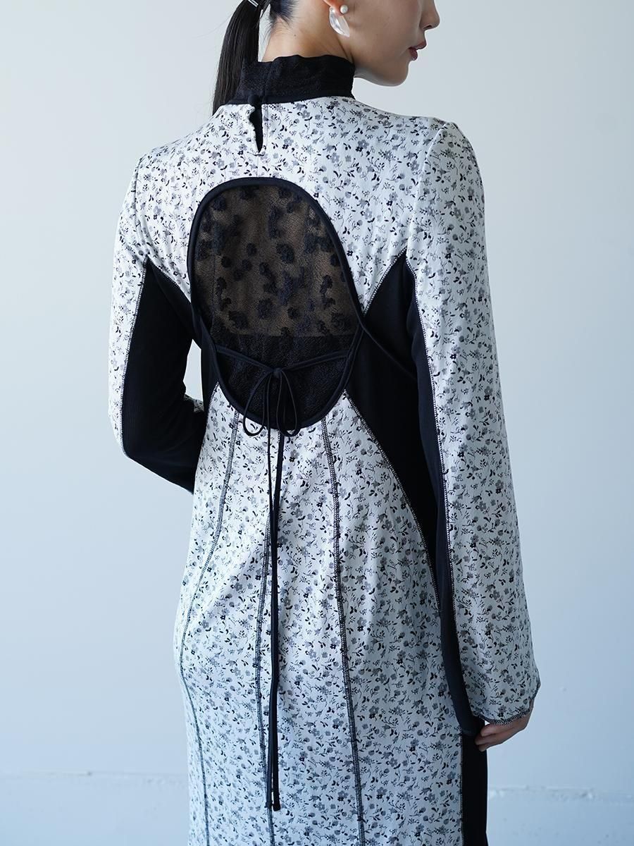 Mame Kurogouchi Floral Jacquard Fraise Stitch Dress