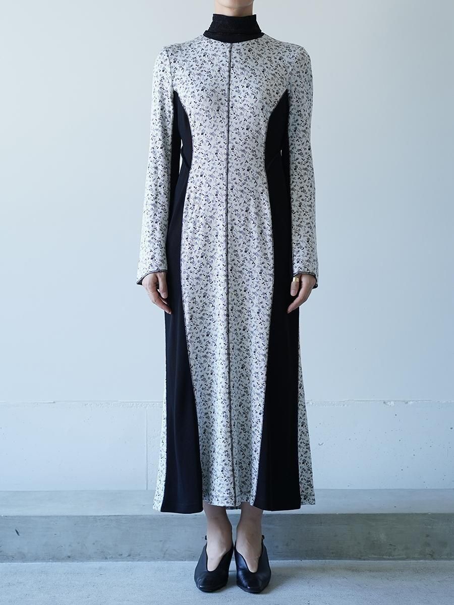 Mame Kurogouchi Floral Jacquard Fraise Stitch Dress