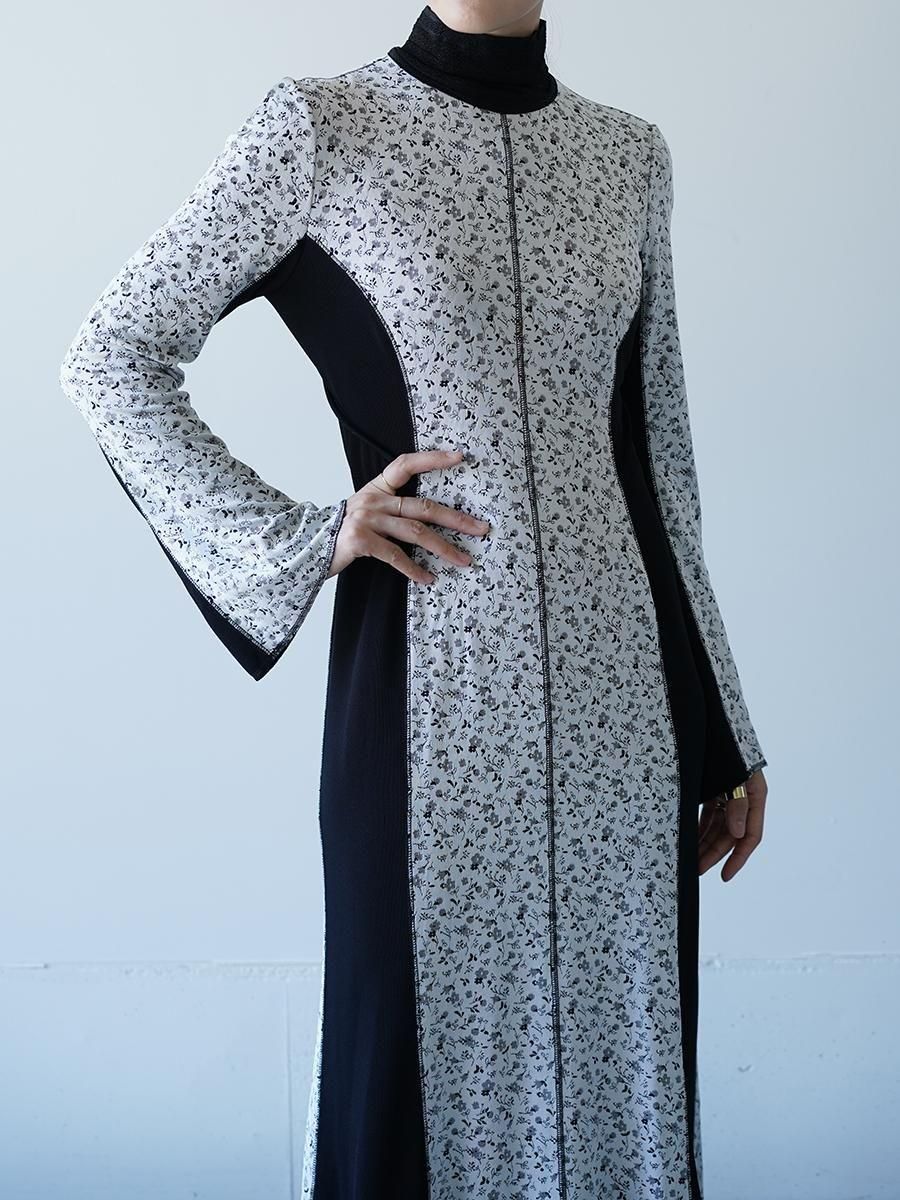 Mame Kurogouchi Floral Jacquard Fraise Stitch Dress