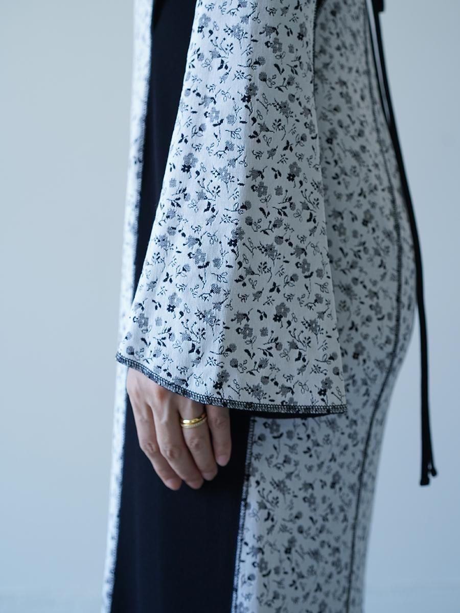 Mame Kurogouchi Floral Jacquard Fraise Stitch Dress