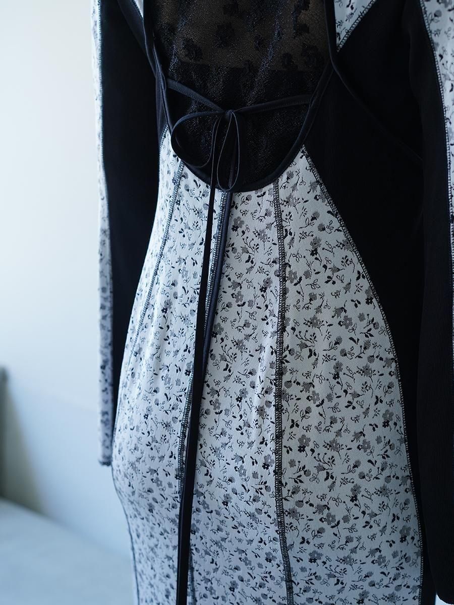 Mame Kurogouchi Floral Jacquard Fraise Stitch Dress