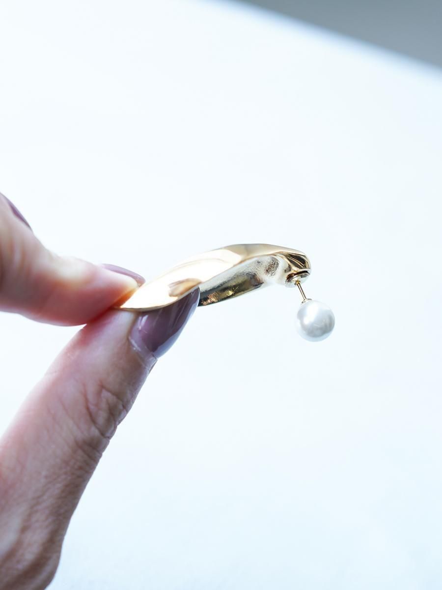 Mame Kurogouchi Organic motif Brass Earrings