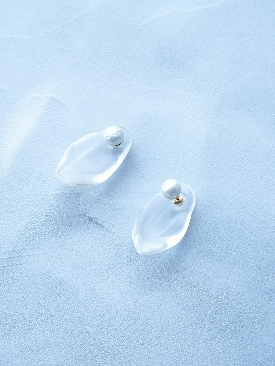 Mame Kurogouchi Organic motif Glass Earrings