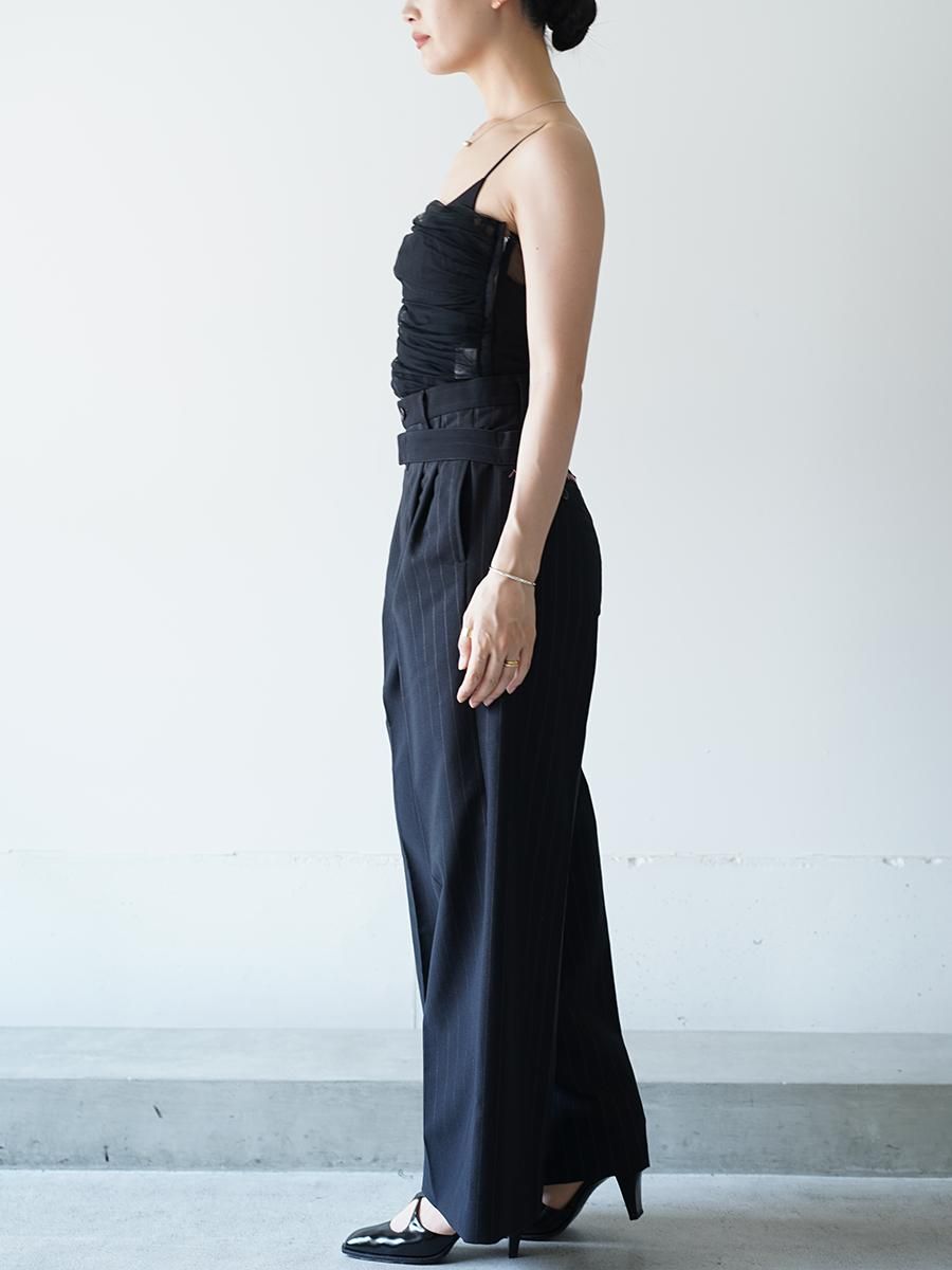 Chika Kisada Stripe Tuck Wide Pants