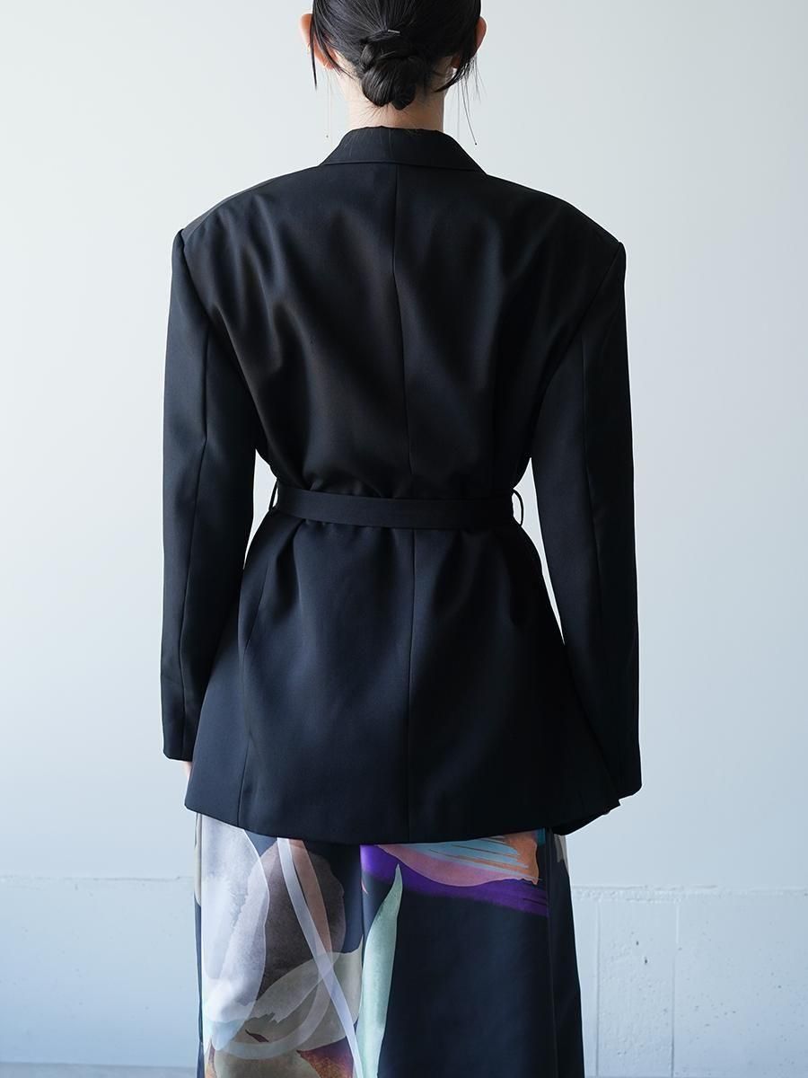 UJOH Wool Gabardine Paper Finish Slit 6BW Jacket