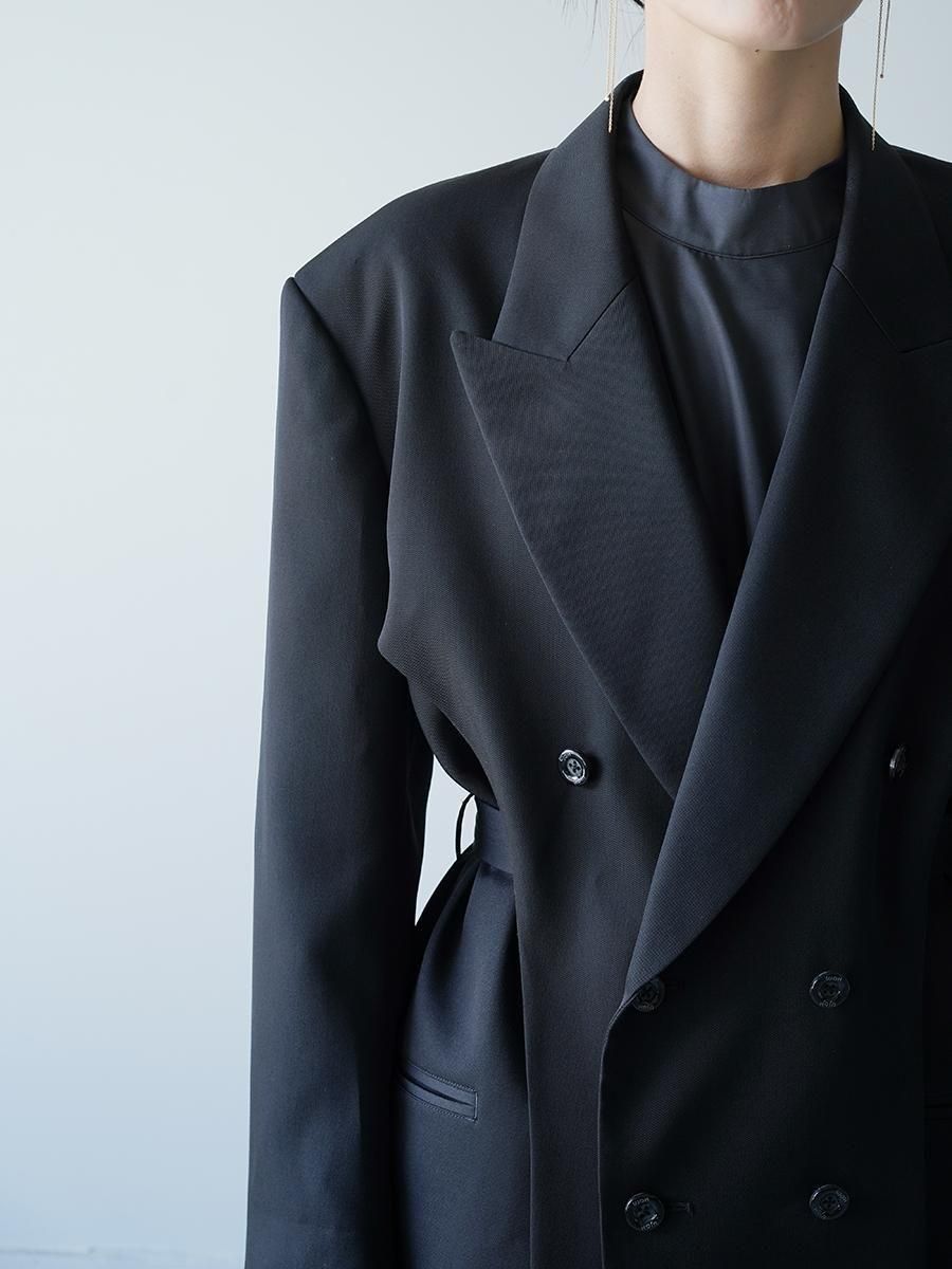 UJOH Wool Gabardine Paper Finish Slit 6BW Jacket