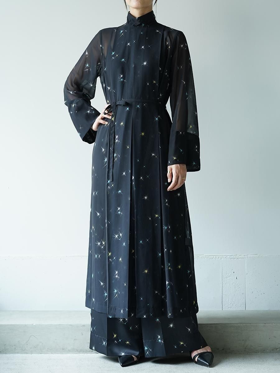 TELMA Printed Sheer Dress