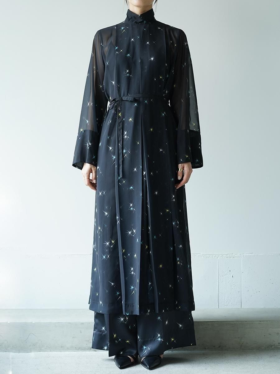 TELMA Printed Sheer Dress