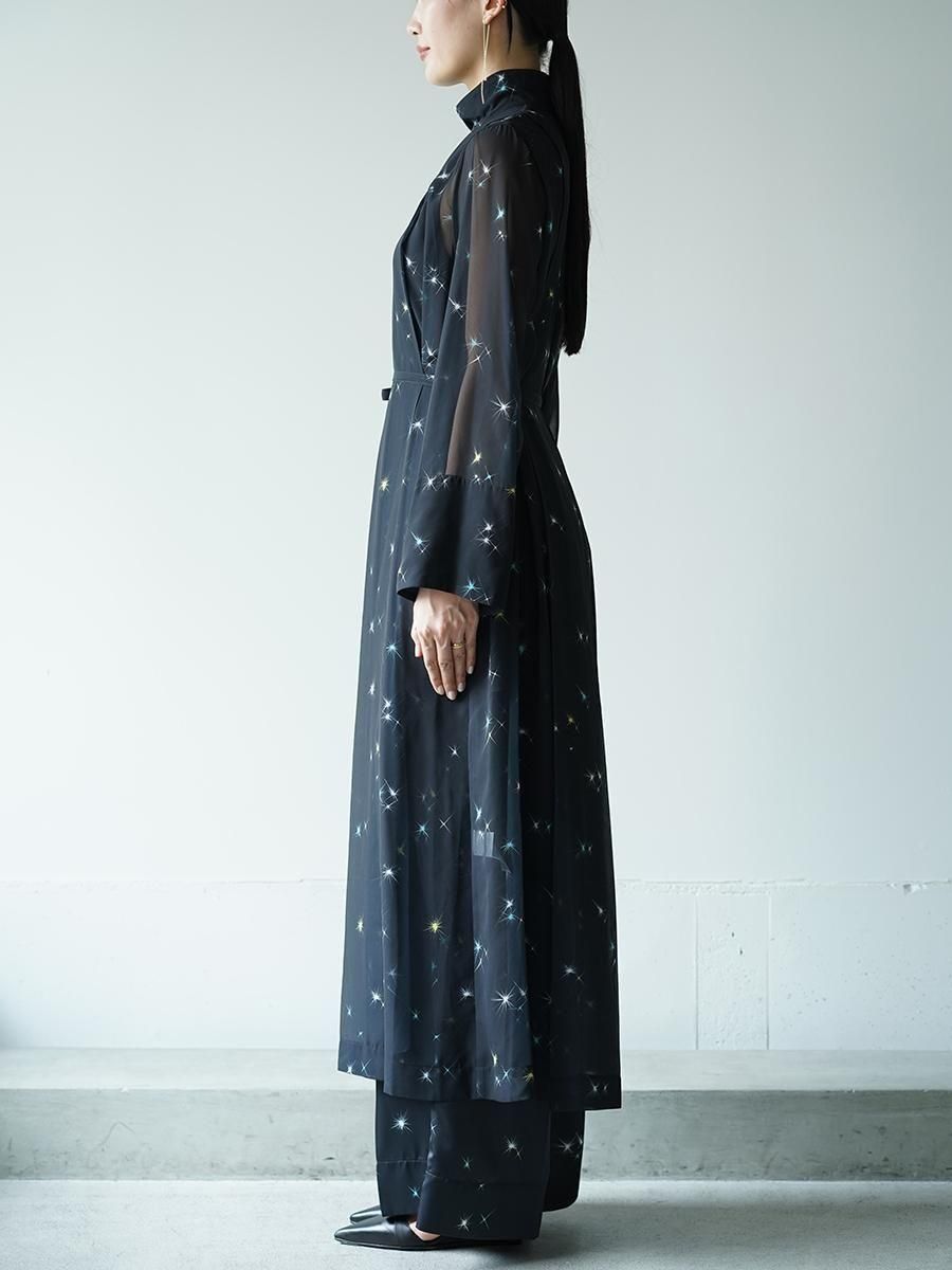 TELMA Printed Sheer Dress