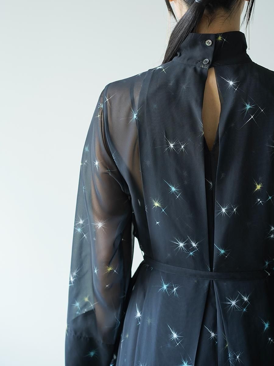 TELMA Printed Sheer Dress