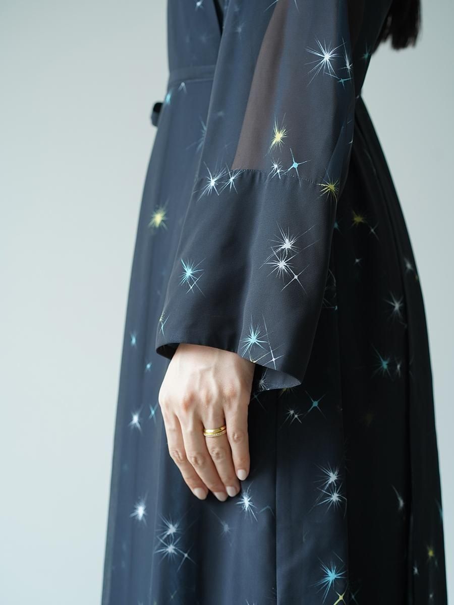 TELMA Printed Sheer Dress