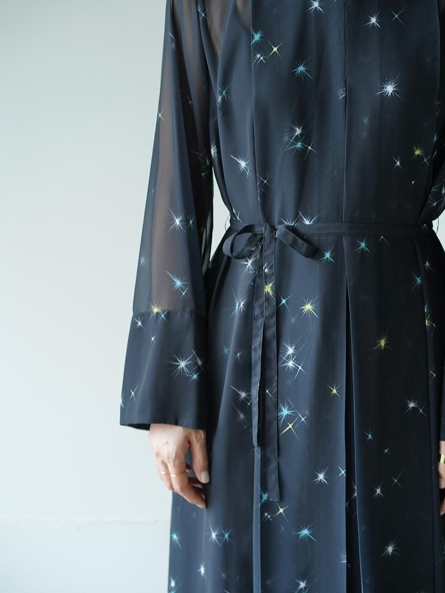 TELMA Printed Sheer Dress