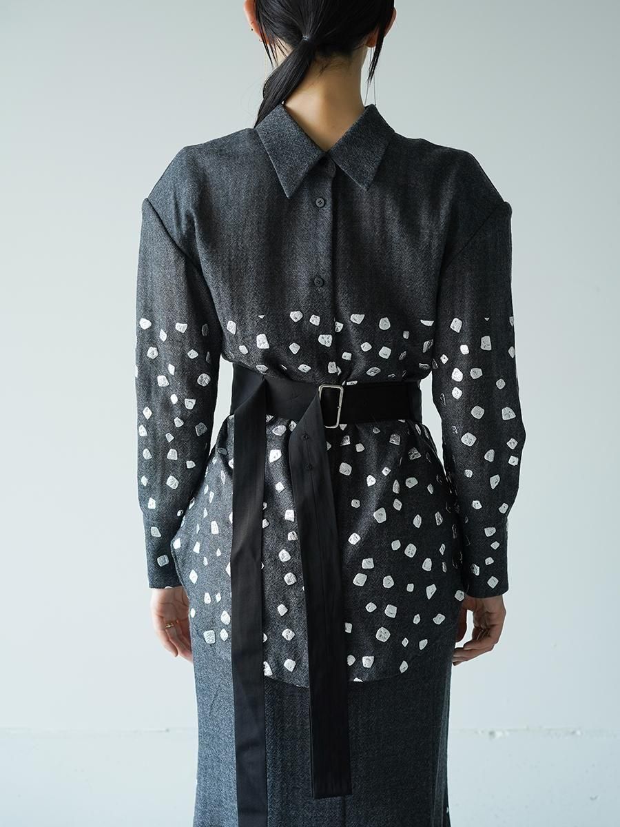 TELMA Foiled Wool Tailored Shirt