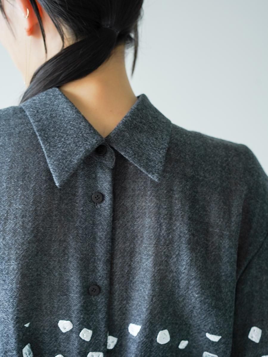TELMA Foiled Wool Tailored Shirt