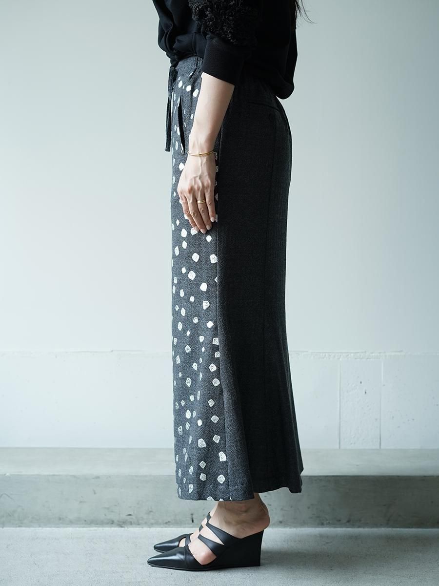 TELMA Foiled Wool Skirt