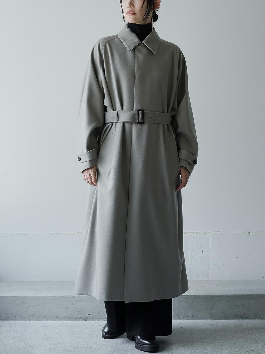 THE RERACS MILLED FLANNEL SINGLE TRENCH PONCHO