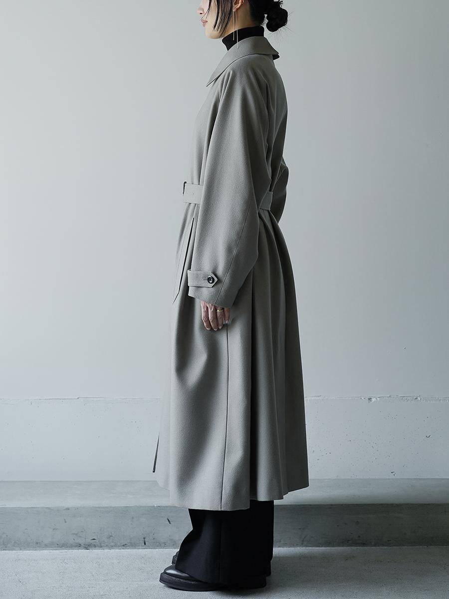 THE RERACS MILLED FLANNEL SINGLE TRENCH PONCHO - Altamira