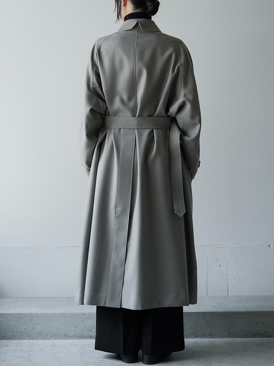 THE RERACS MILLED FLANNEL SINGLE TRENCH PONCHO