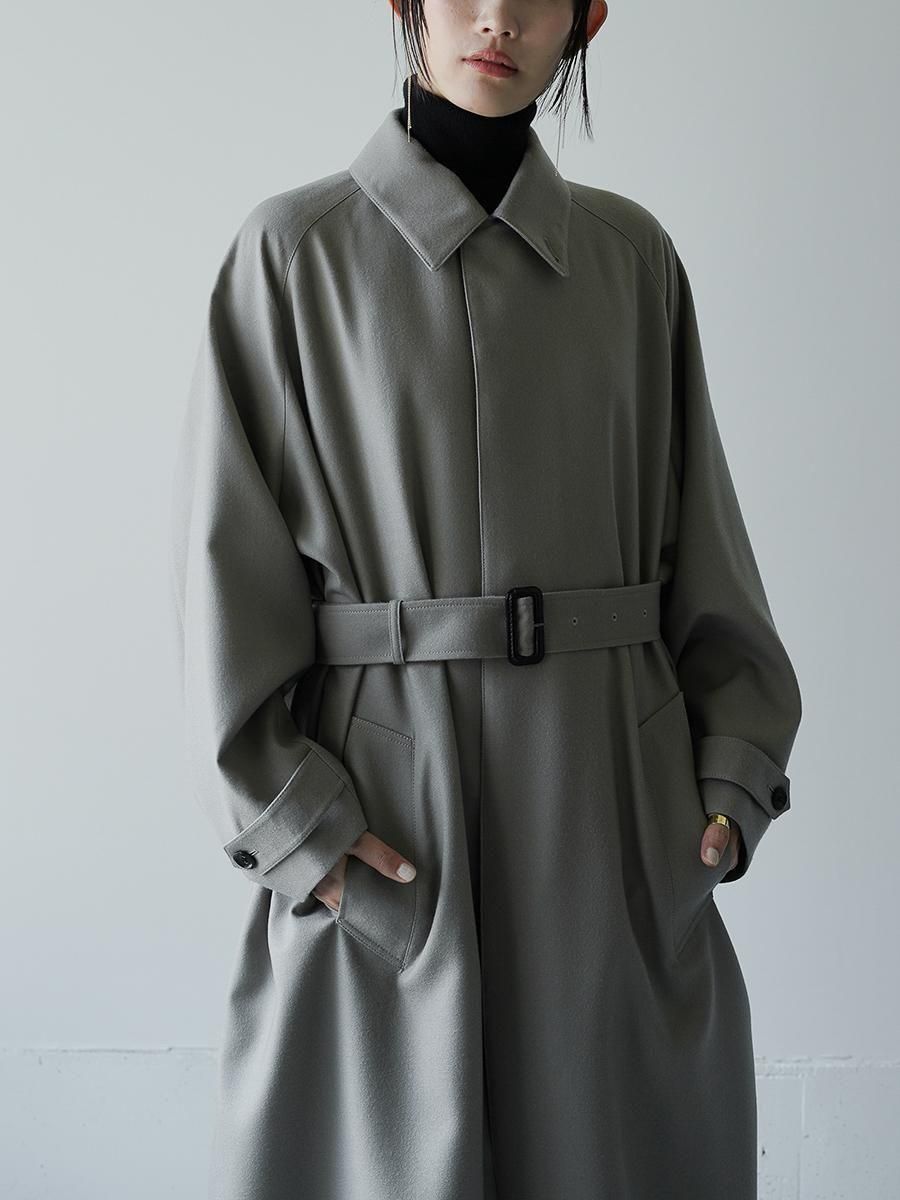 THE RERACS MILLED FLANNEL SINGLE TRENCH PONCHO