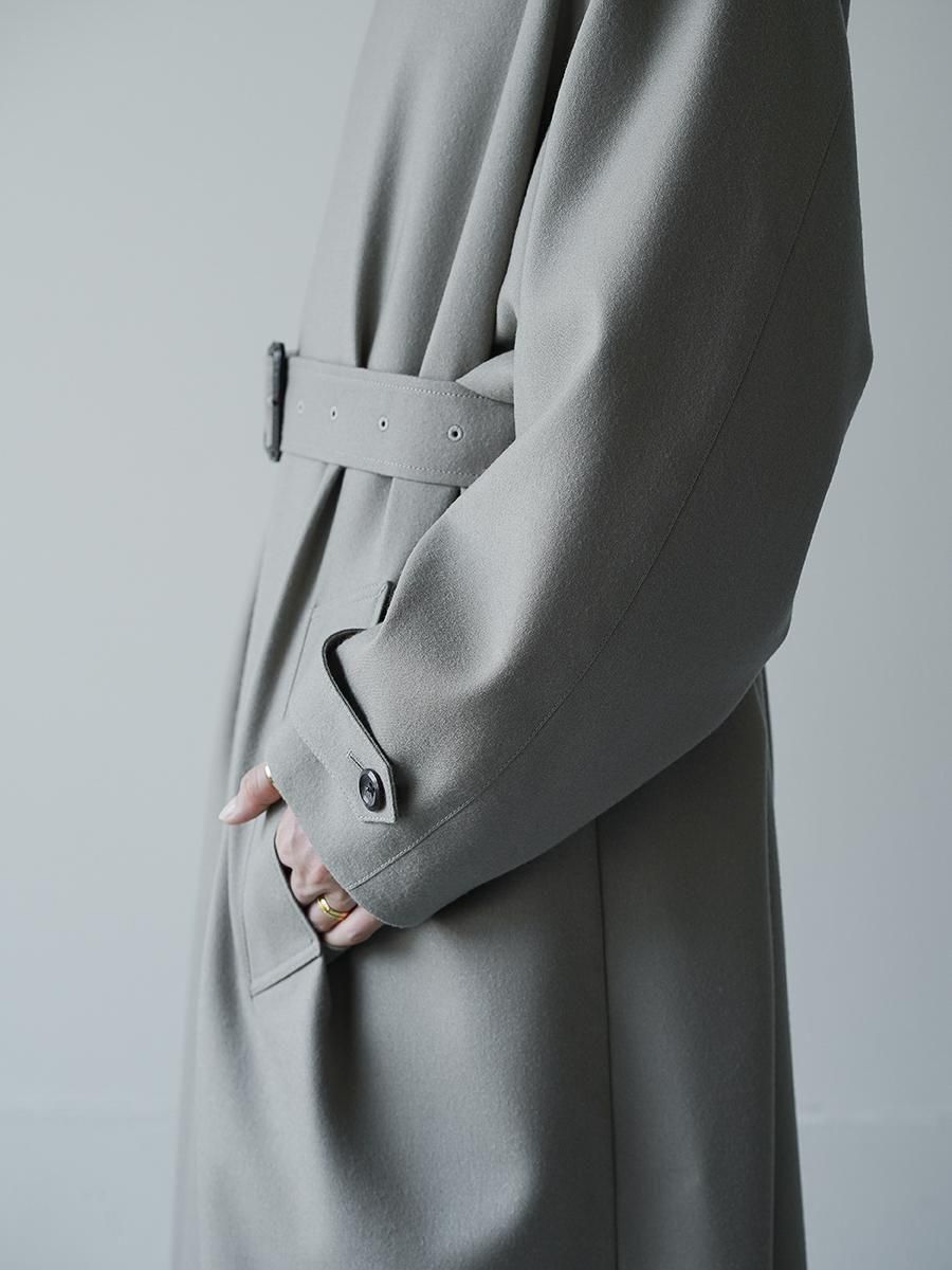 THE RERACS MILLED FLANNEL SINGLE TRENCH PONCHO