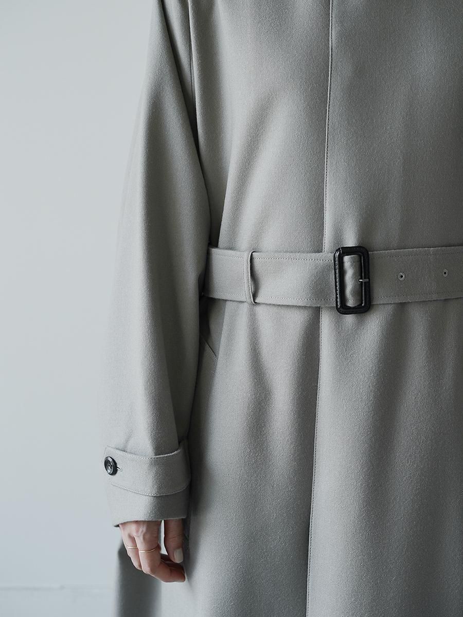 THE RERACS MILLED FLANNEL SINGLE TRENCH PONCHO