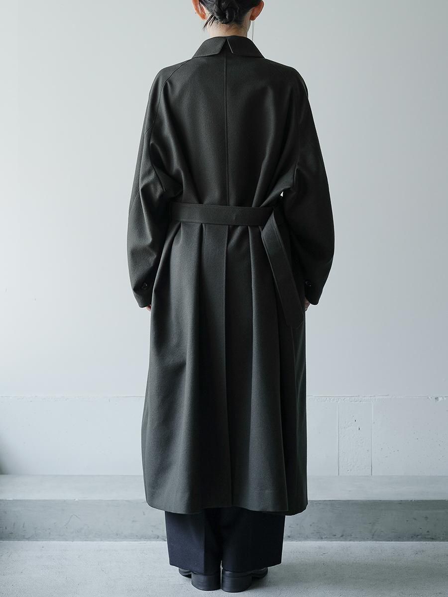 THE RERACS MILLED FLANNEL SINGLE TRENCH PONCHO - Altamira