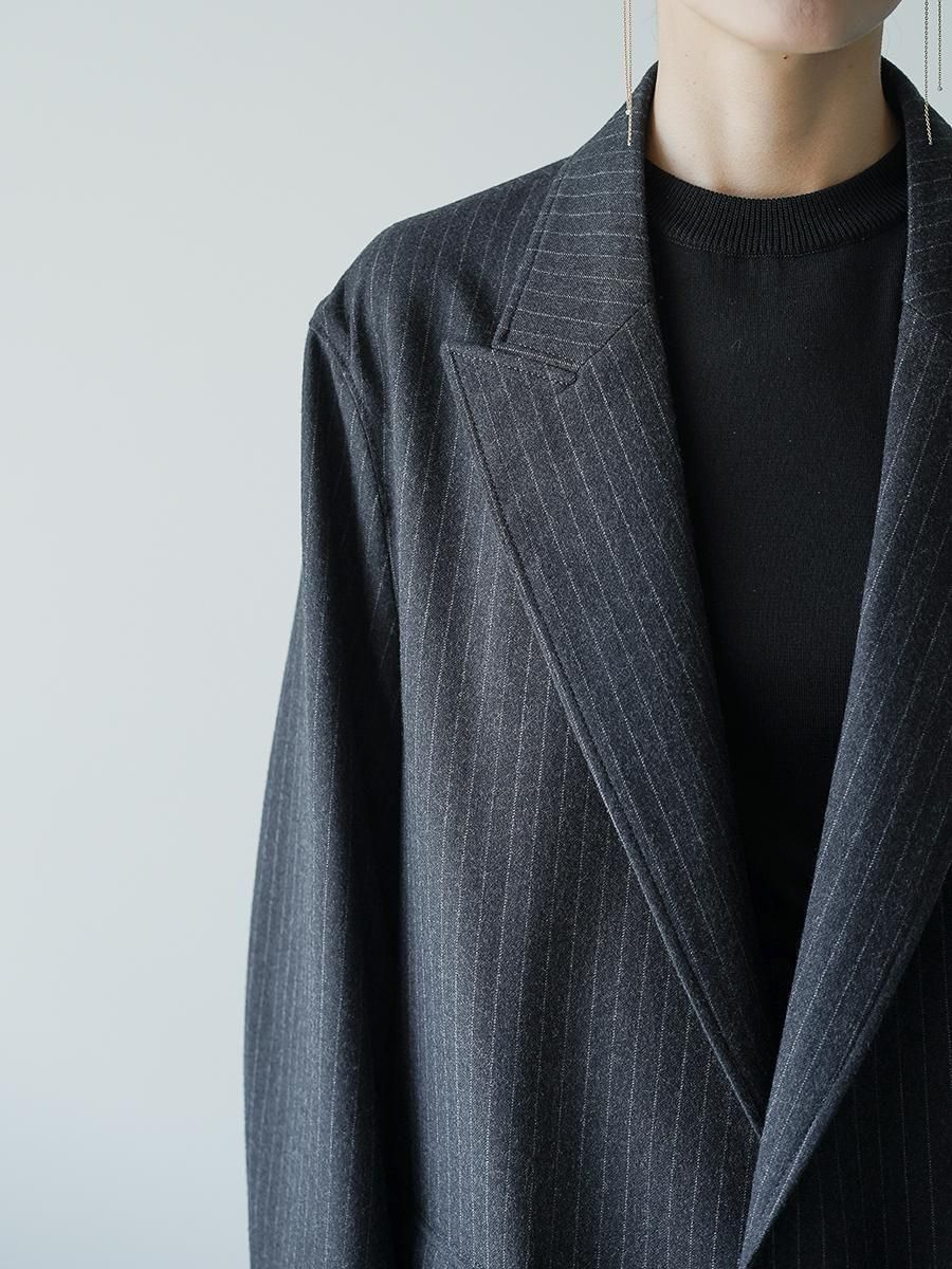 ジャケット・アウター THE RERACS SINGLEPEAKED LAPEL BIG JACKET THE RERACS│ザ・リラクス / THE PEAKED LAPEL EASY JACKET(GREGE)