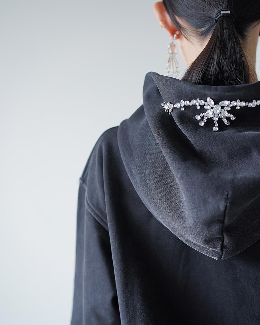 タナカダイスケ　bijou tiara hoodie Black bijou tiara hoodie Black【stock】 – tanakadaisuke
