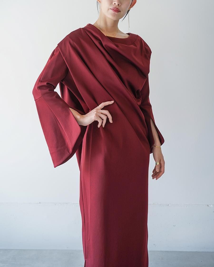 新品マメクロゴウチDouble Jersey Asymmetric Dress Mame Kurogouchi Double Jersey Asymmetric Dress - Altamira