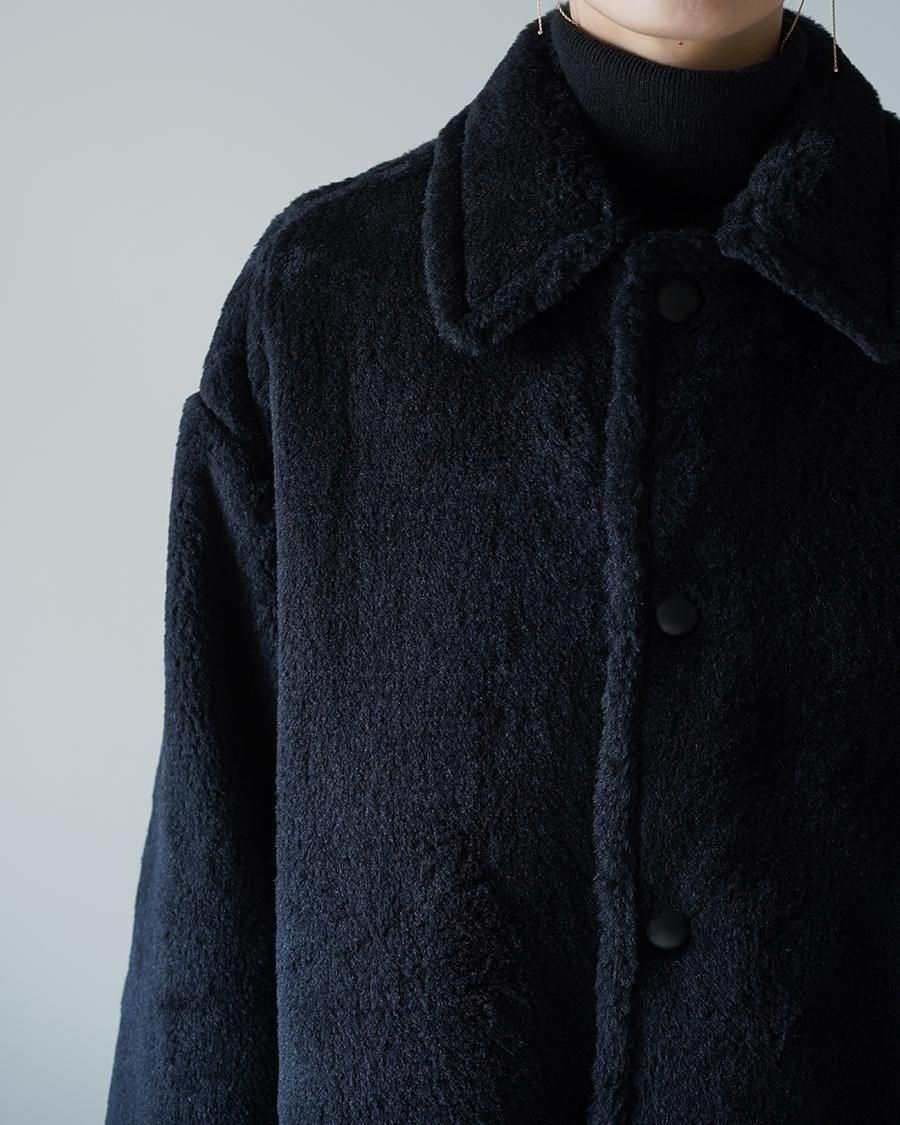 THE RERACS RERACS WOOL SILK BAL COLLAR BOA COAT - Altamira