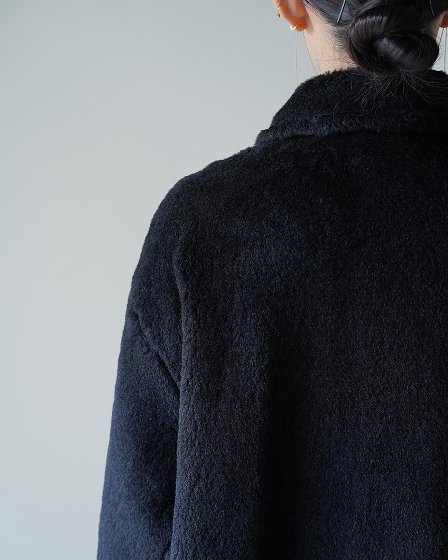 THE RERACS RERACS WOOL SILK BAL COLLAR BOA COAT - Altamira