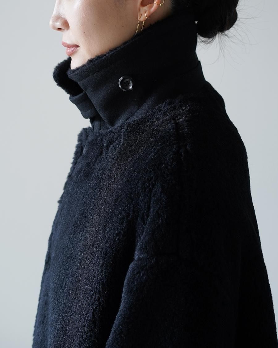 THE RERACS RERACS WOOL SILK BAL COLLAR BOA COAT - Altamira