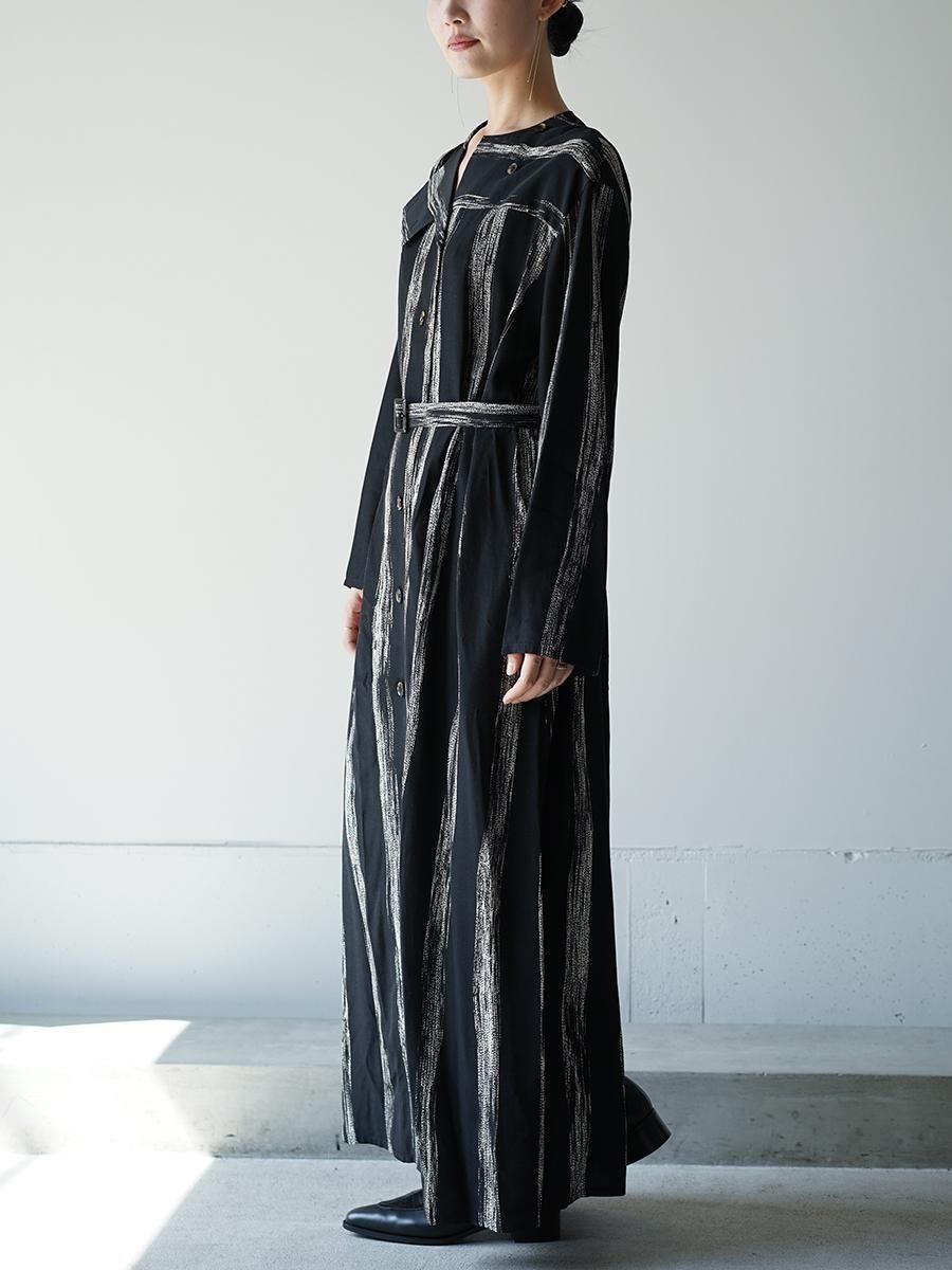 AKIRANAKA Stitch stripe dress