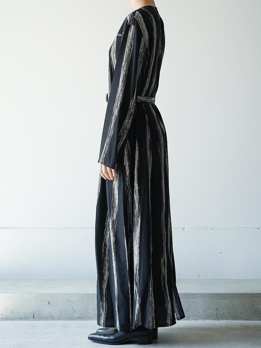 AKIRANAKA Stitch stripe dress